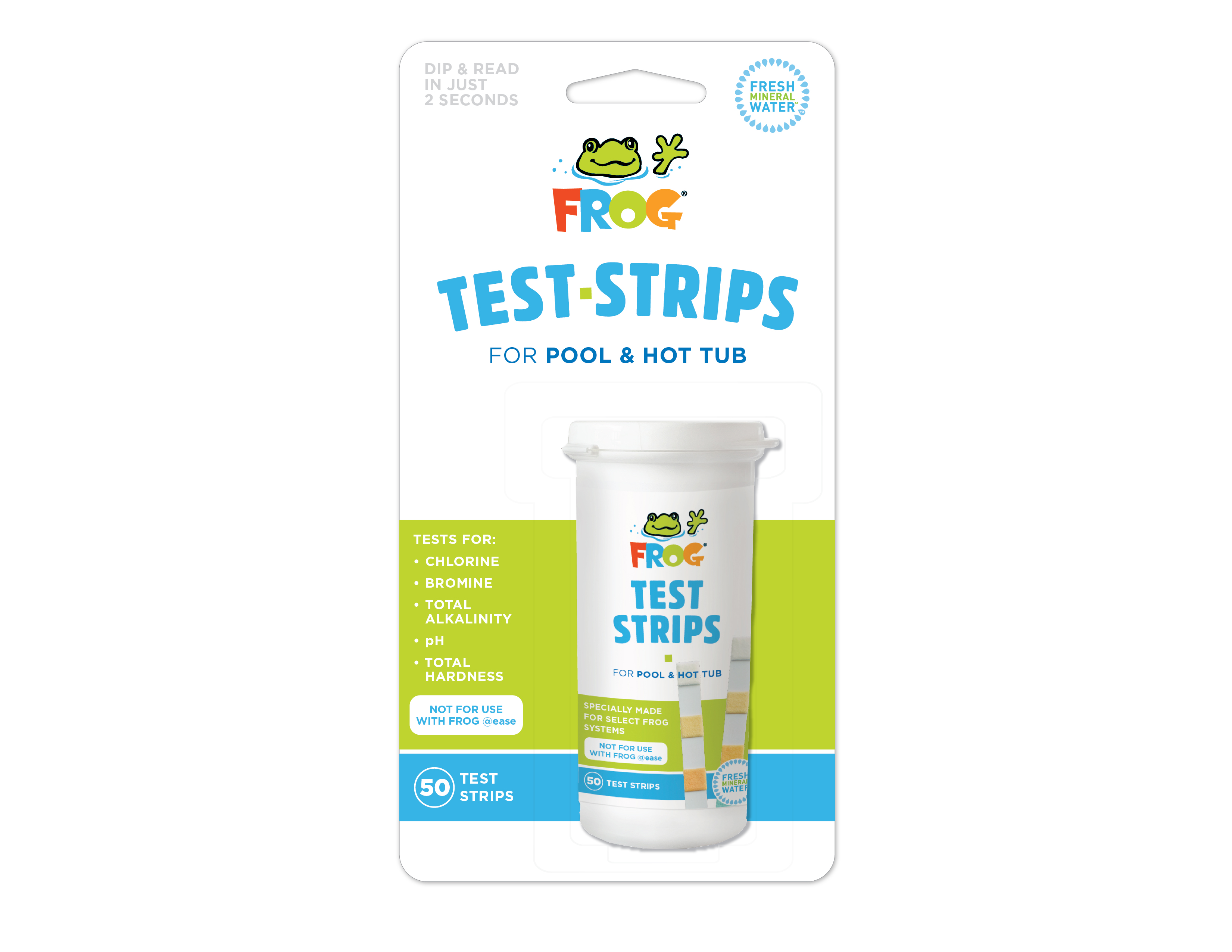 Frog Test Strips 50 Count Bottle - LINERS